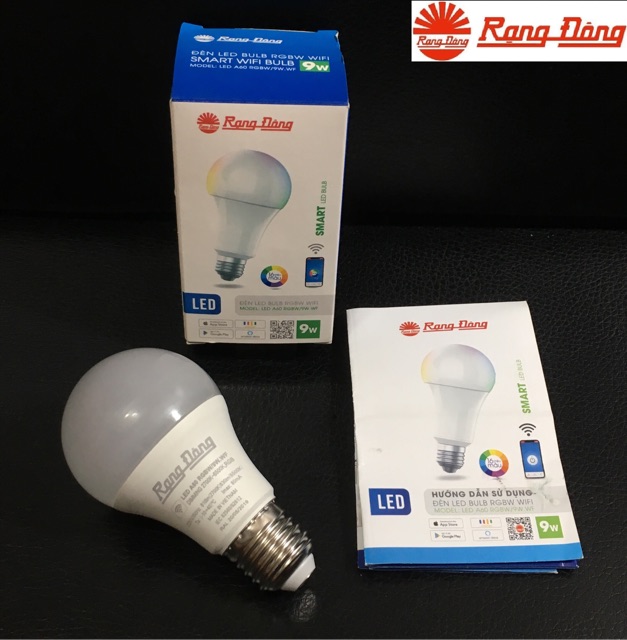 Bóng đèn smart led Rạng Đông 9W khiển bằng điện thoại qua Wifi