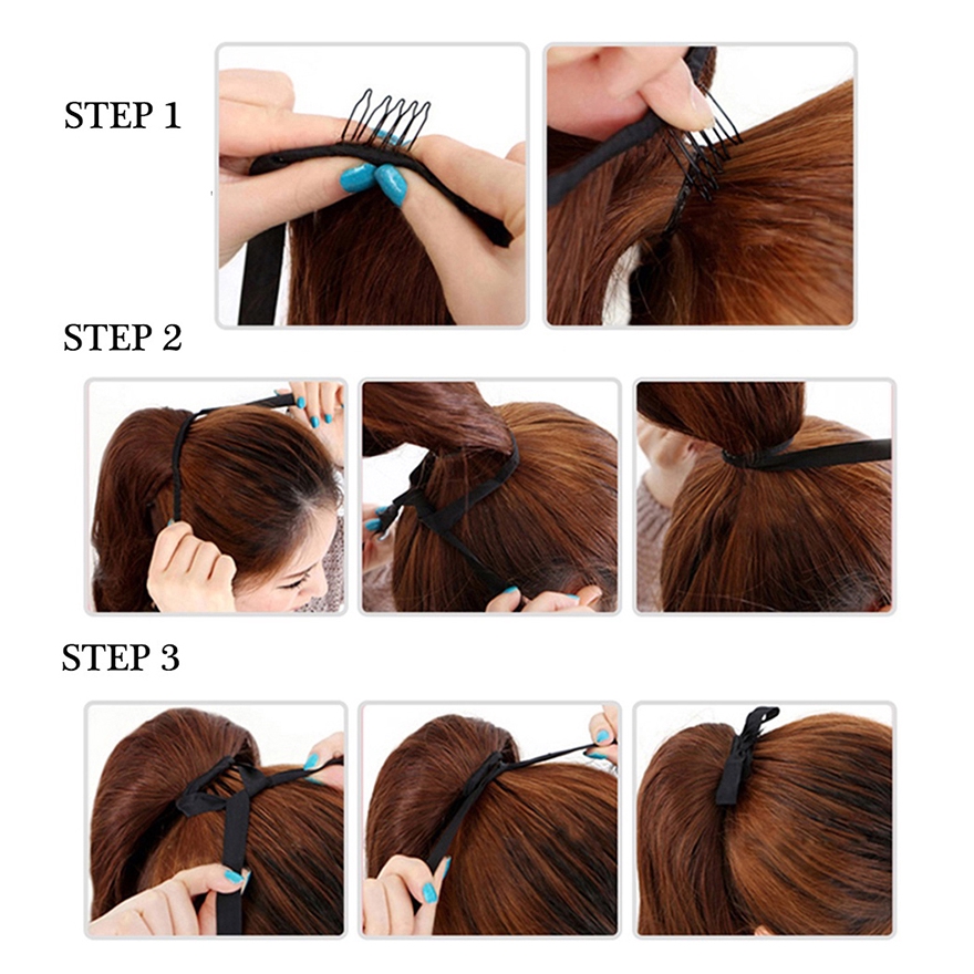 Tóc Giả Nữ Đuôi Ngựa Màu Nâu / Đen