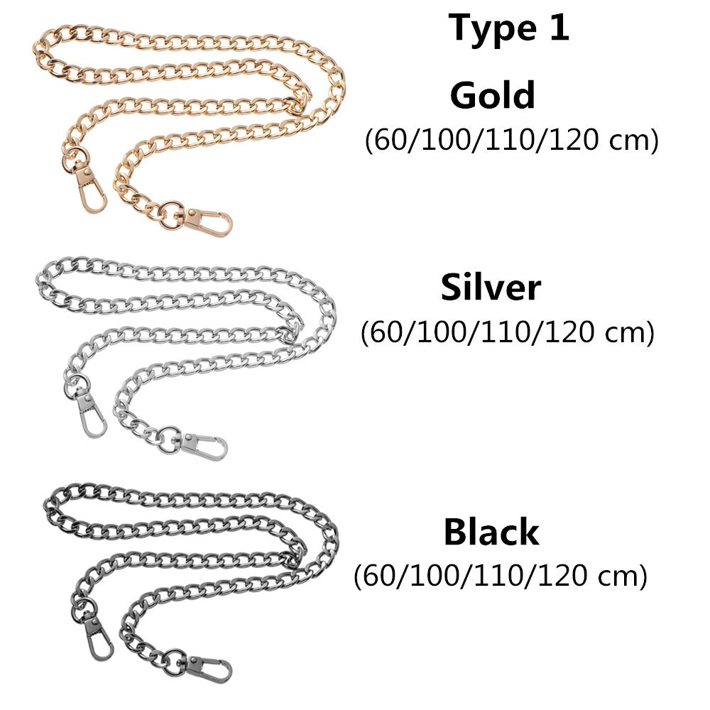 Chuỗi xích thay thế bằng nhôm siêu nhẹ nhiều màu lựa chọn thời trang cho túi nam nữ