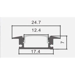 Thanh nhôm định hình cho led dây DLV-508