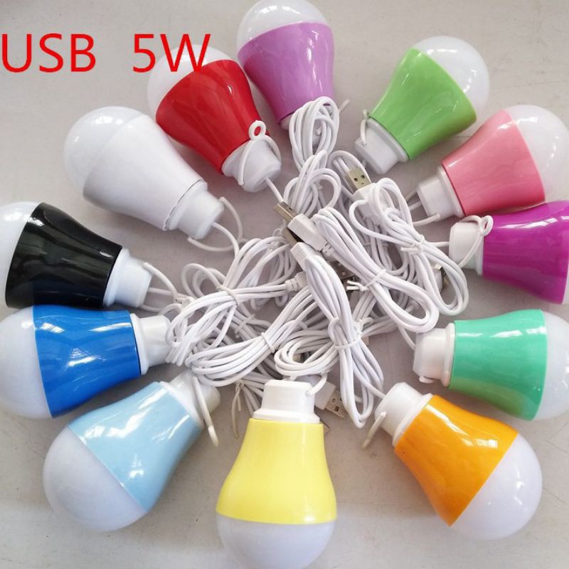 Bộ Bóng Đèn Led Bulb USB siêu sáng 5W ( Ánh sáng Trắng )