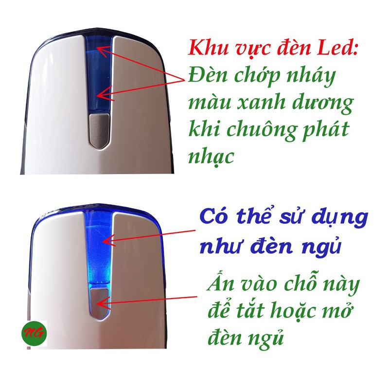 Bộ 3 nút nhấn 1 Chuông cửa không dây không dùng pin kawa DB818