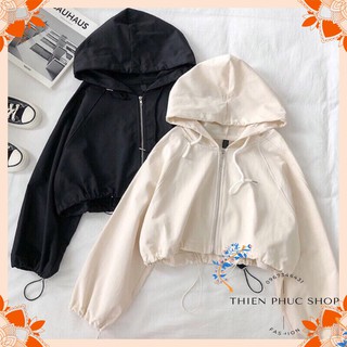 Áo khoác dù ngoại nữ kiểu dáng croptop