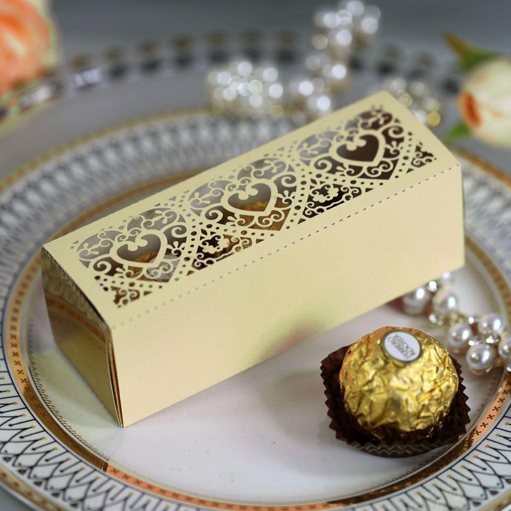 Set 10 Hộp Giấy Đựng Kẹo Hình Trái Tim