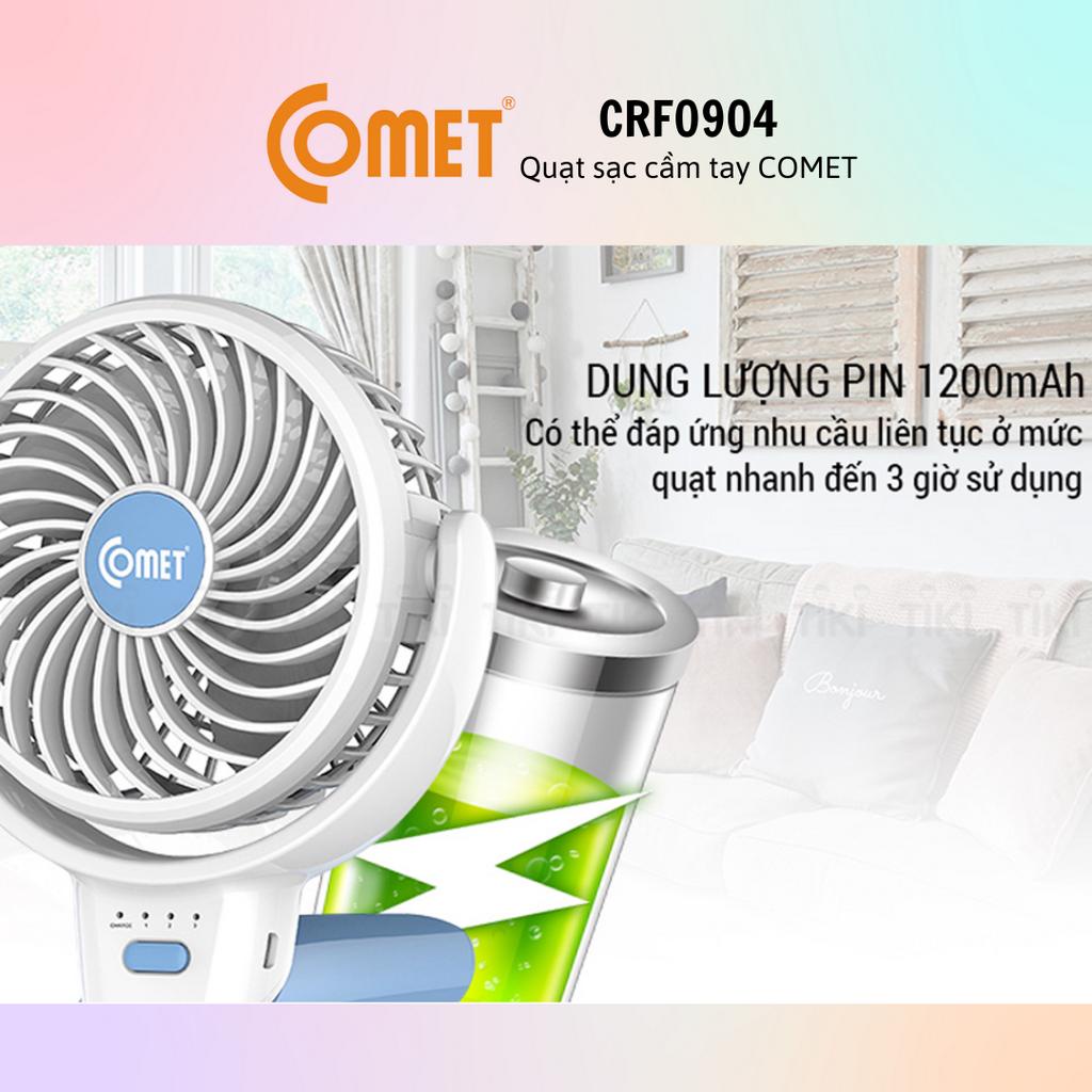 Quạt sạc tích điện cầm tay COMET CRF0904/1004/0803/0804 - Hàng 100% chính hãng