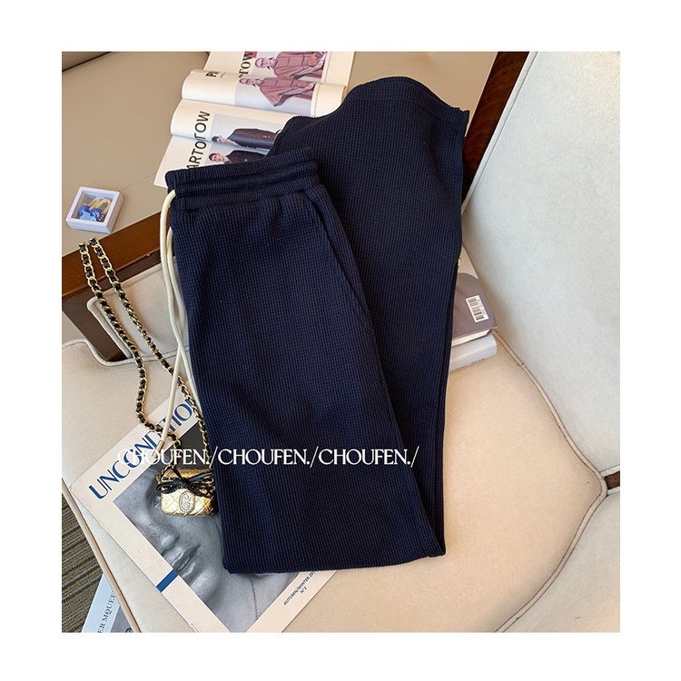 Fat mm300 jin leisure doll collar T-shirt suit women summer loose size sports short-sleeved wide-leg trousers two-piece set