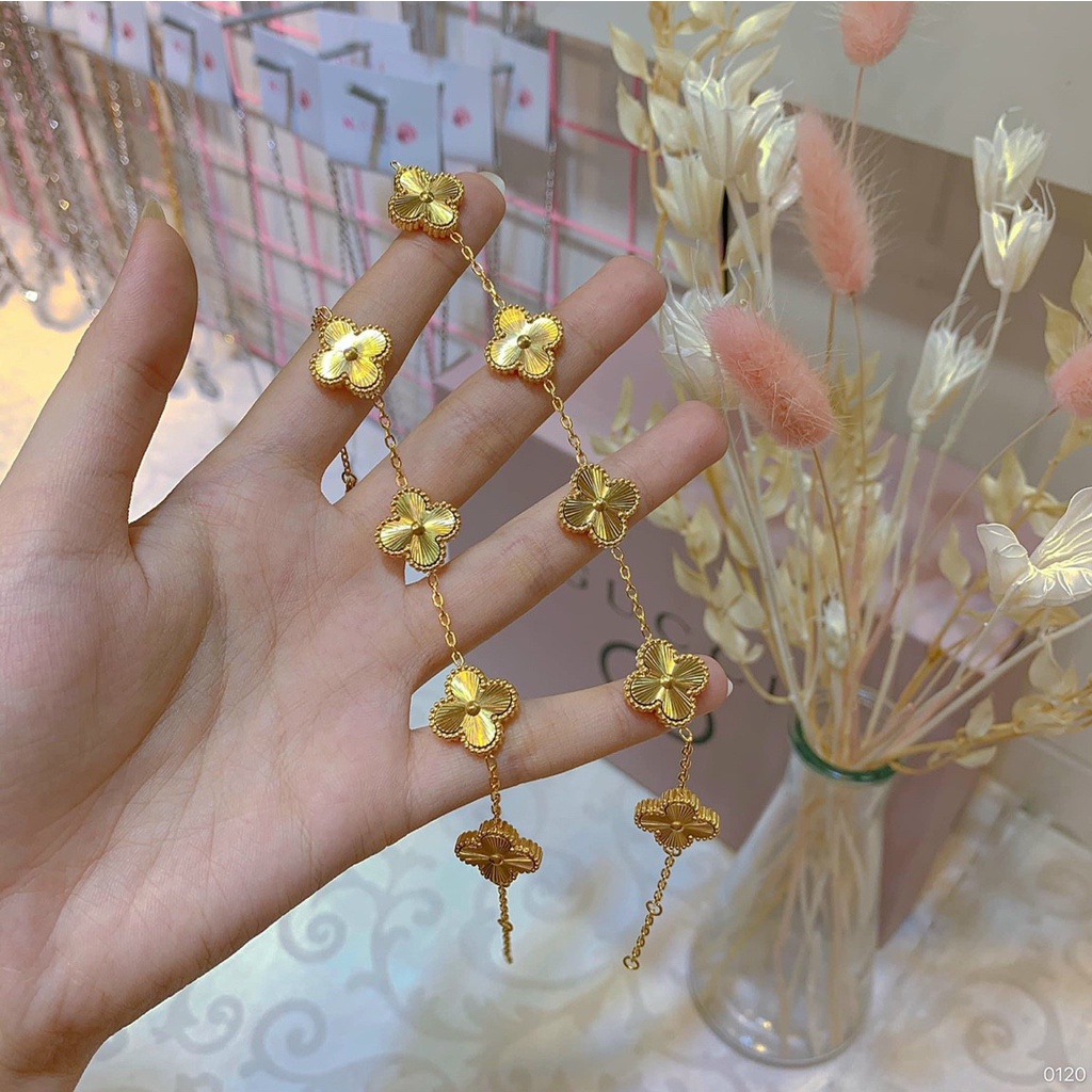 Lắc Tay Titan Ko Han Rỉ Cỏ 4 Lá TT 4004