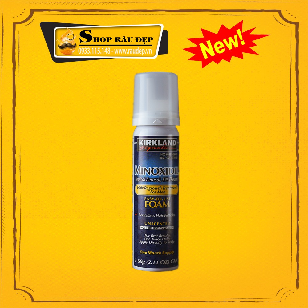 Hỗ Trợ Mọc Râu Kirkland Minoxidil 5% Dạng Bọt