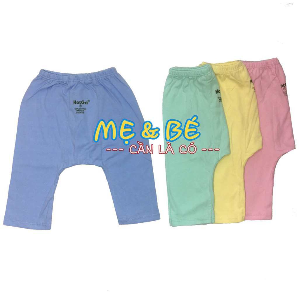 Quần dài MÀU sơ sinh đáy ngang HOTGA cho em bé mặc bỉm