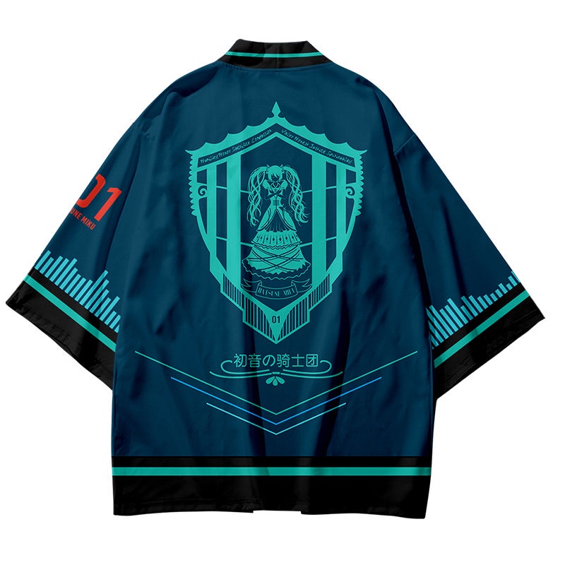 Áo Khoác Kimono Chống Nắng Dáng Rộng In Hình Hatsune Miku Phong Cách Nhật Bản Cho Nam Và Nữ