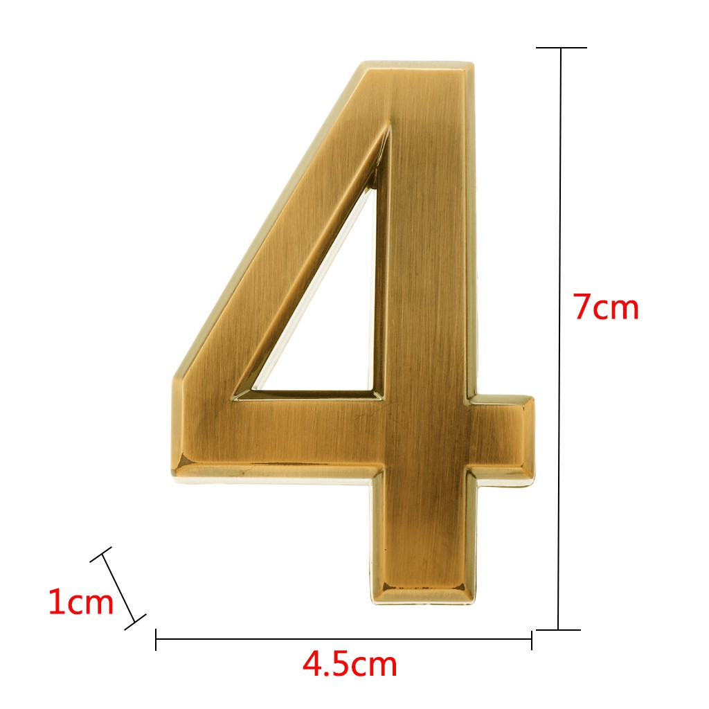 Sticker Chữ Số Dán Cửa Phòng Khách Sạn 0-9