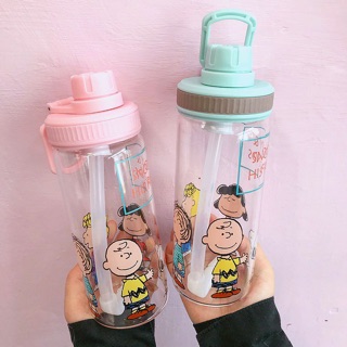 Bình Nước Thuỷ Tinh Snoopy 500ml