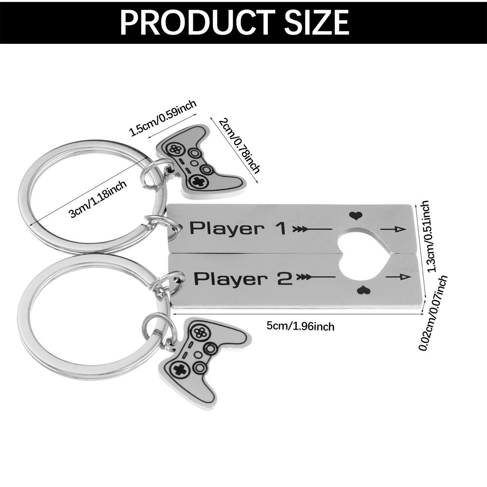 1 Cặp Móc Khóa Hình Tay Cầm Chơi Game 1 Cặp Thời Trang Chất Lượng Cao 2 / Nhiều Màu