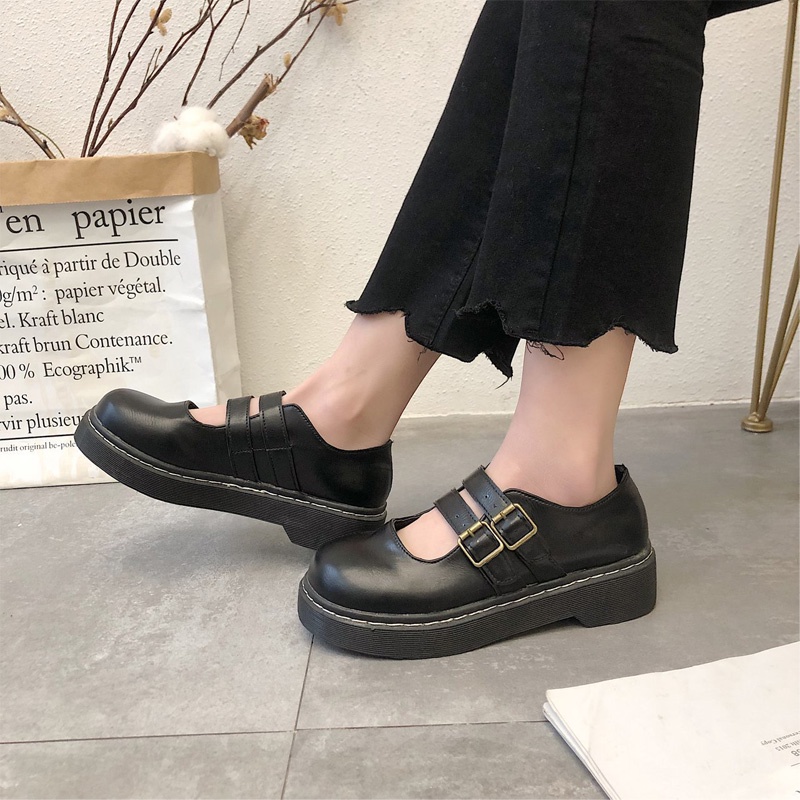 Giày Lolita Mary Jane Ulzzang Hàn Quốc Vintagae Quai Ngang Đôi Giá Rẻ LLT005-ZOEE