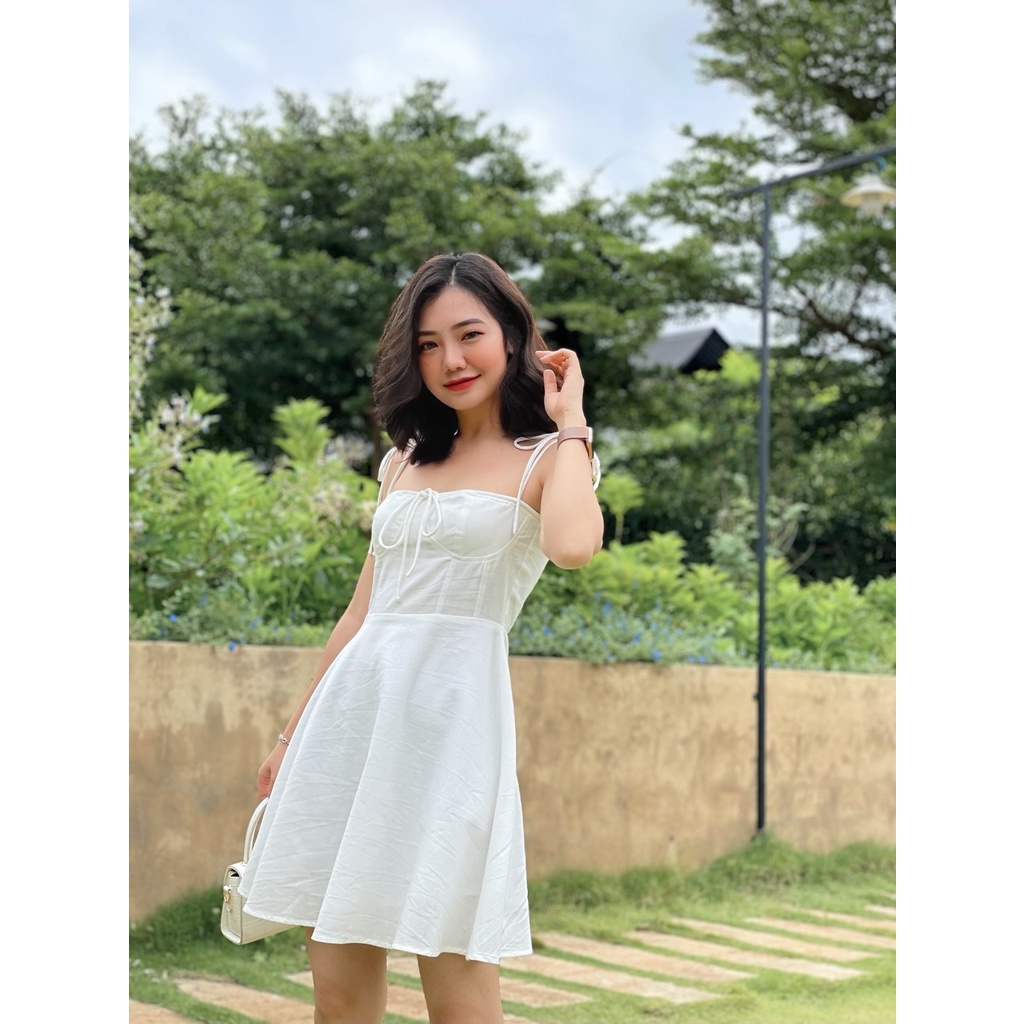 Đầm hai dây cúp ngực_NACY_ngắn