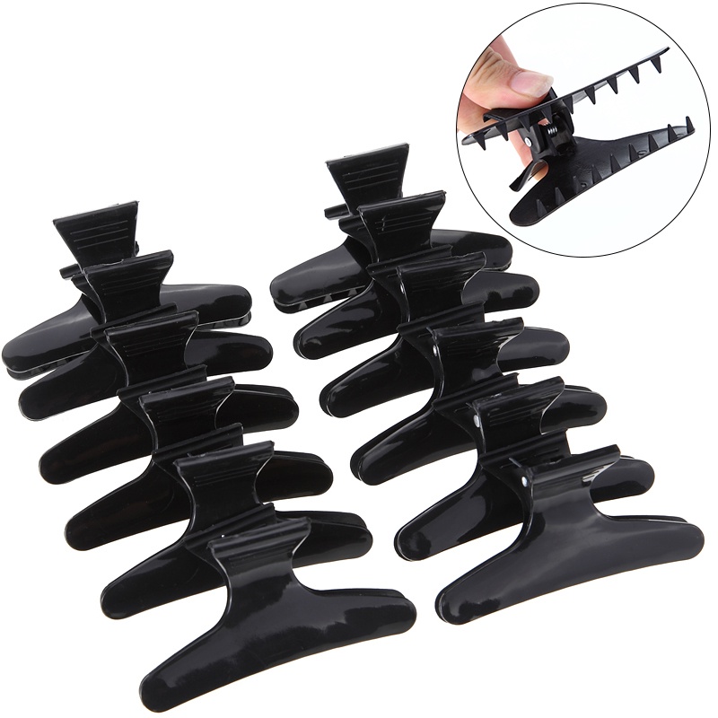 Kẹp Bướm Bản Rộng Bằng Nhựa Nhiều Màu Sắc Chuyên Dụng Cho Salon Làm Tóc