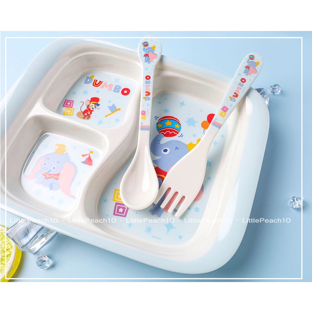 Muỗng nĩa melamine ăn dặm Disney size nhỏ Minnie Mickey Snow White Ariel Donald Dumbo cho bé