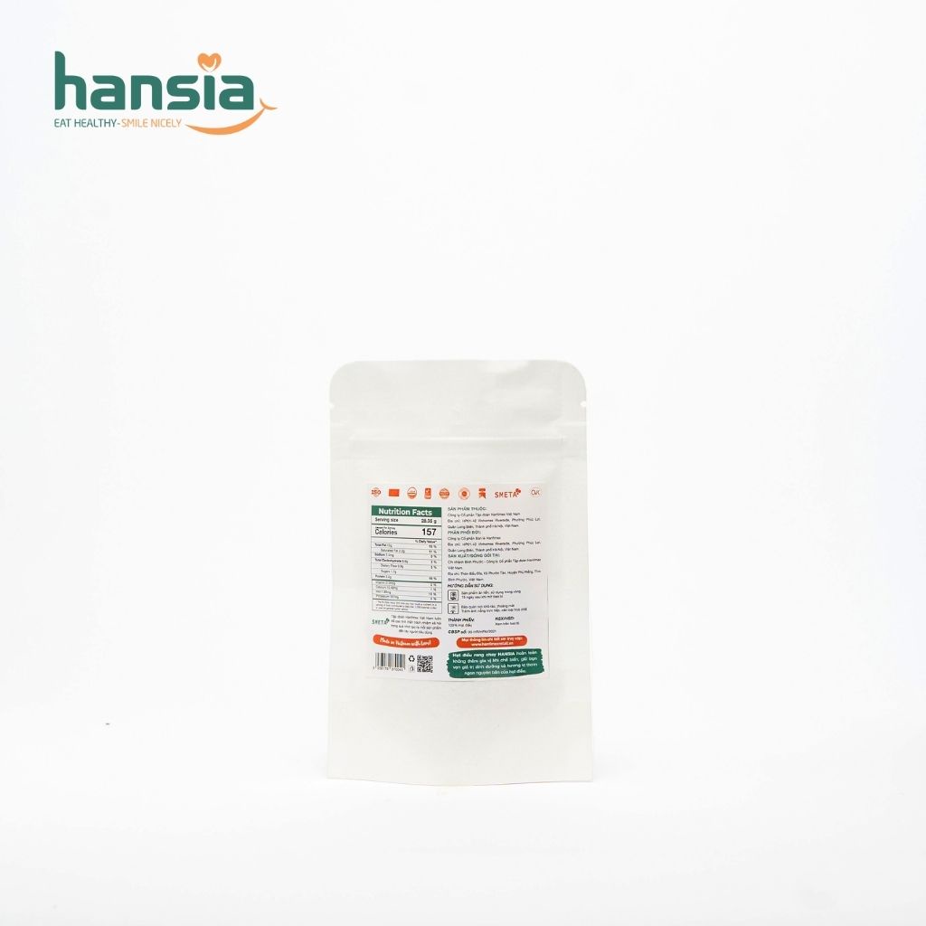 Hạt Điều Rang Chay Organic HANSIA Vị Tự Nhiên, Thơm Ngậy Hàm Lượng Dinh Dưỡng Cao Phù Hợp Cho Nhiều Lứa Tuổi Túi Zip 22g