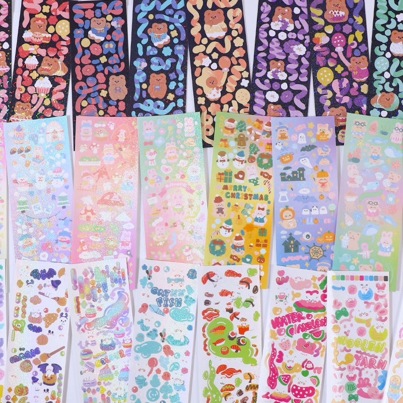 Bộ 12 Sticker Dễ Thương Dán Trang Trí Sổ Tay