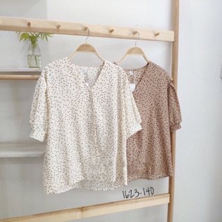 Áo vintage chấm bi ms1623