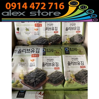 Bịch 9 Gói Lá Kim Ăn Liền Vị Dầu Oliu Truyền Thống Hàn Quốc Daesang 5 Gram x 9