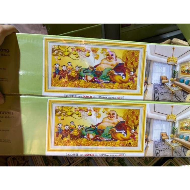 Tranh đính đá phong cảnh  Di Lạc thân yêu mẫu mới. dream valley 1m2 x 60  cm -D9436 ( chưa đính) | BigBuy360 - bigbuy360.vn
