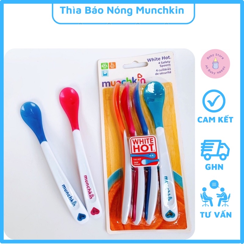 Thìa Báo Nóng Munchkin Cho Bé Ăn Dặm