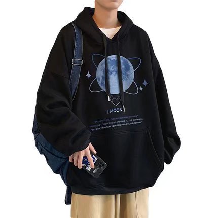 Áo hoodie dáng rộng in hình thời trang xuân thu 2021 thịnh hành mới cỡ M-5XL