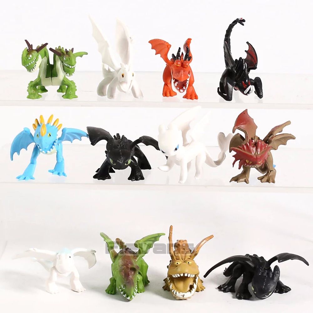 Set 12 mô hình nhân vật rồng phim hoạt hình Bí kíp luyện rồng Taylor1