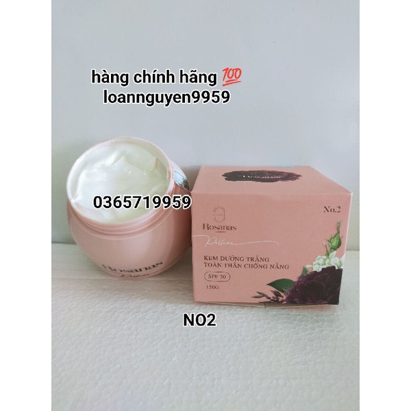 BODY ROSANAS  (NO2)kem dưỡng trắng toàn thân chống nắng(150g)