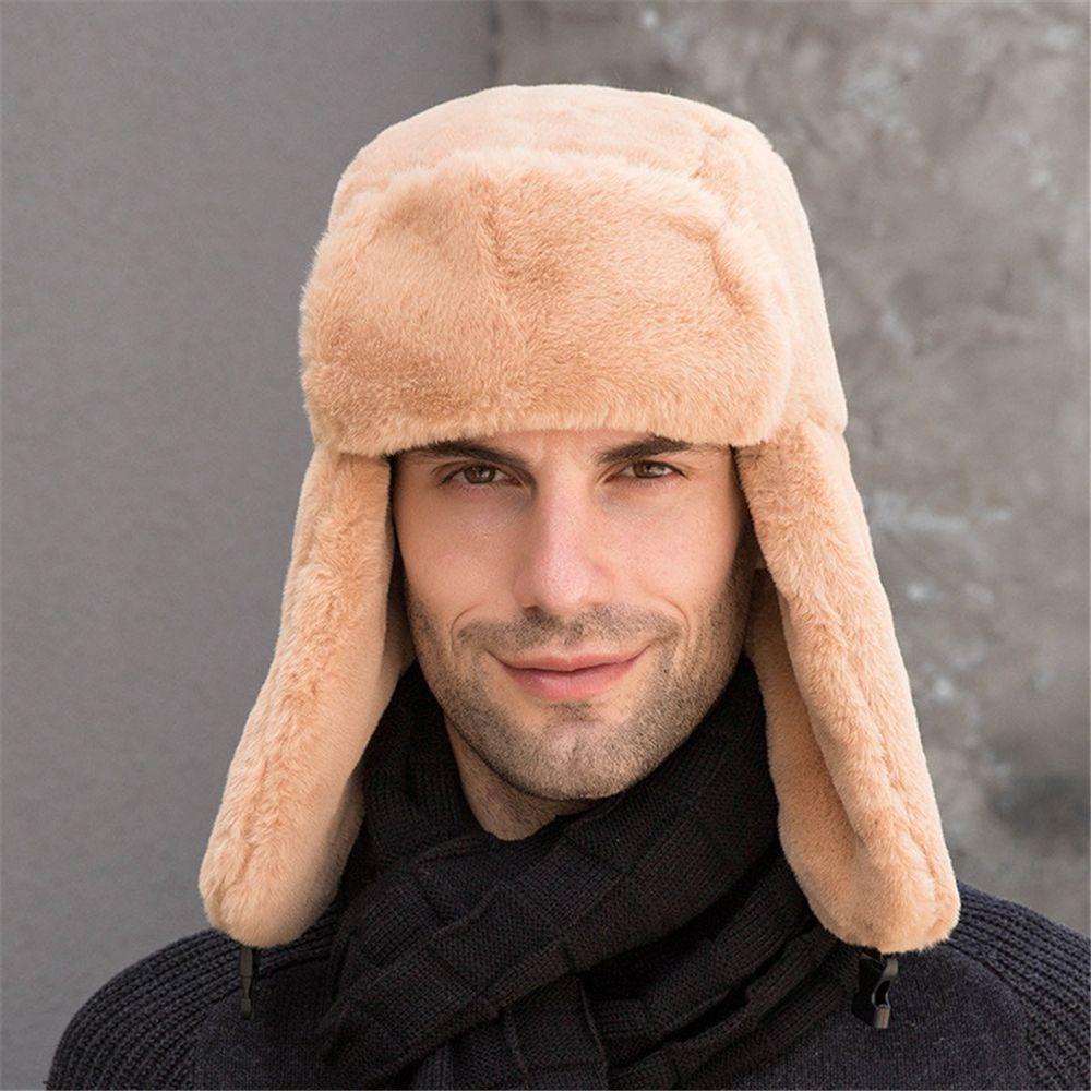 Mũ Bomber Nhung Giữ Ấm Tai Cho Mùa Đông