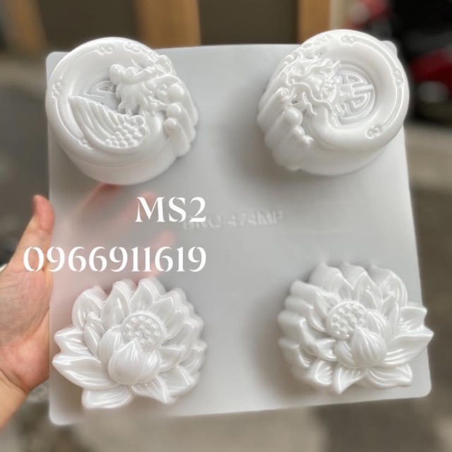 2 vỉ khuôn rau câu trung thu MS2