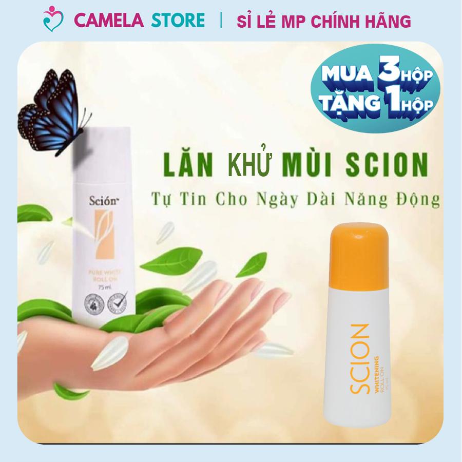 Lăn khử mùi Scion Nuskin 75ml chính hãng, khử mùi hôi nách hôi chân, dưỡng trắng da, giảm thâm nách