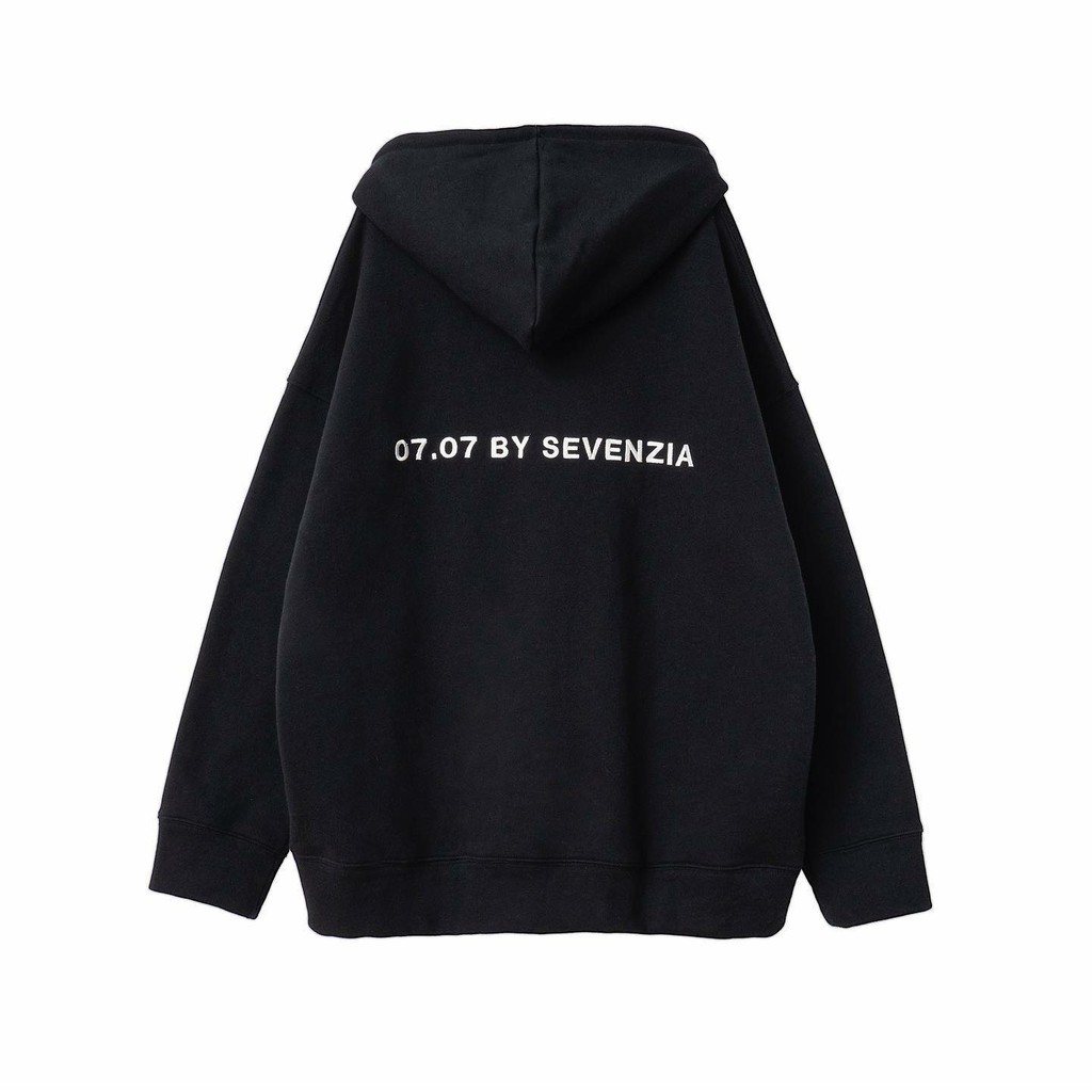 Set Áo Khoác Nỉ Bông x Short Nỉ Thêu 07.07 Black Unisex