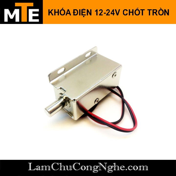 Khóa điện Solenoid Lock LY-01 - Khóa điện chốt tròn DC 12-24V