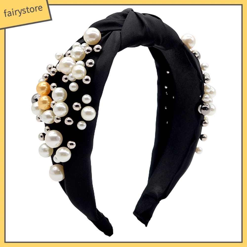 Băng Đô Cài Tóc Phối Hạt Ngọc Trai Giả Thời Trang Cho Nữ