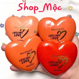 (Mẫu mới) Phấn má heart trái tim Kiss Beauty Lifelong Love Blusher