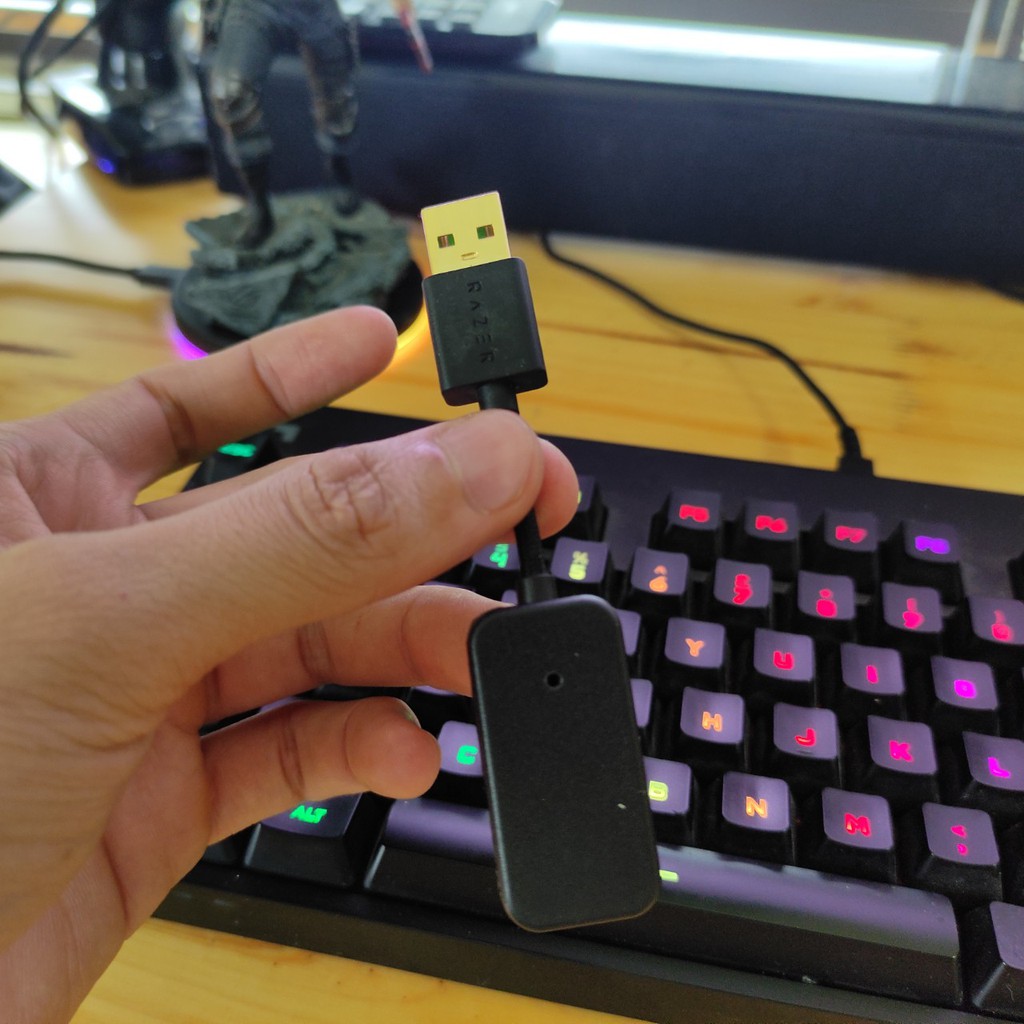 USB sound card Razer Mano'war âm thanh 7.1 3D cho Máy Tính Và Laptop không có led RGB có mic để nói chuyện