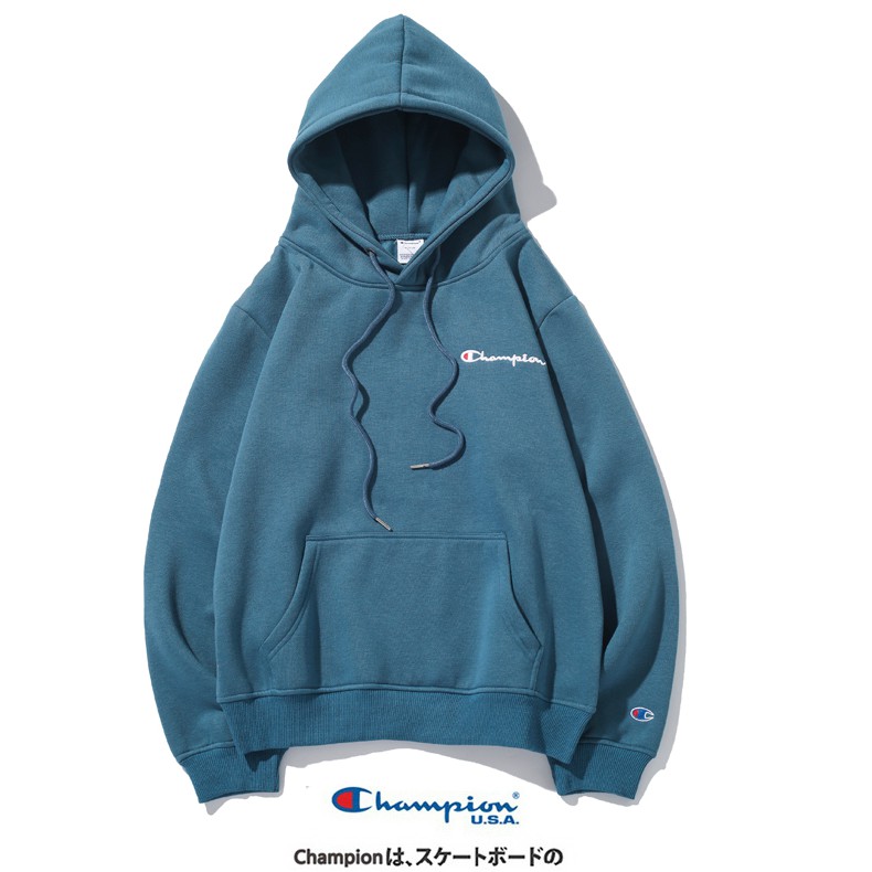 Áo Hoodie Cotton Thêu Chữ Champion Thời Trang Cho Nam Nữ