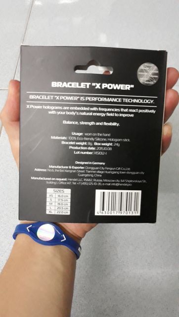 Vòng đeo tay power Bracelet thời trang _ cân bằng sức khỏe ( chỉ còn size S)