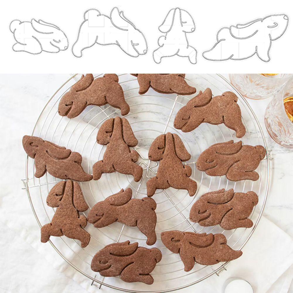 Set 1 / 4 Khuôn Cắt Bánh Quy In Nổi Họa Tiết Hoạt Hình Dễ Thương DIY