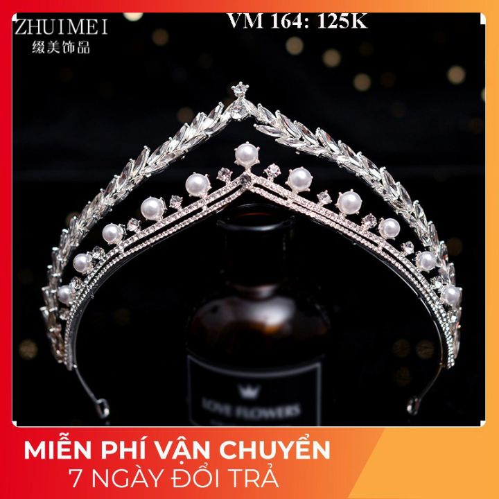 Vương miện đính đá vs ngọc ( MS 164)