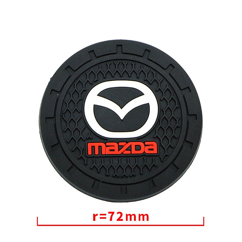 Set 1 / 2 Thảm Lót Cốc Nước Chống Trượt Cho Xe Hơi Mazda 2 3 5 6 323 626 RX8 RX7 MX3 MX5 CX9 CX7 CX5 CX8 CX30 Atenza Axela
