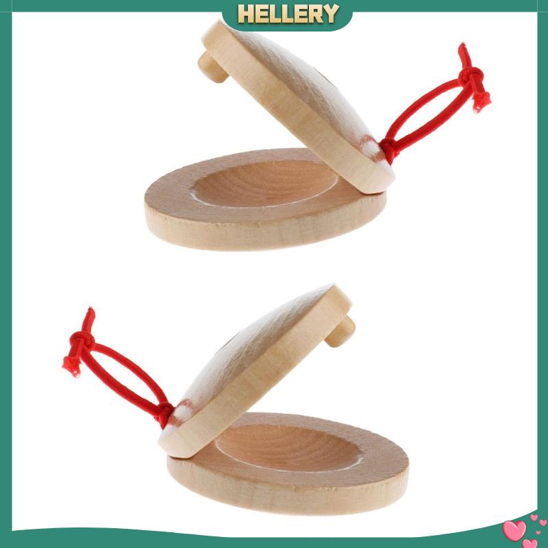 1 Cặp Nhạc Cụ Castanet Bằng Gỗ Cho Bé