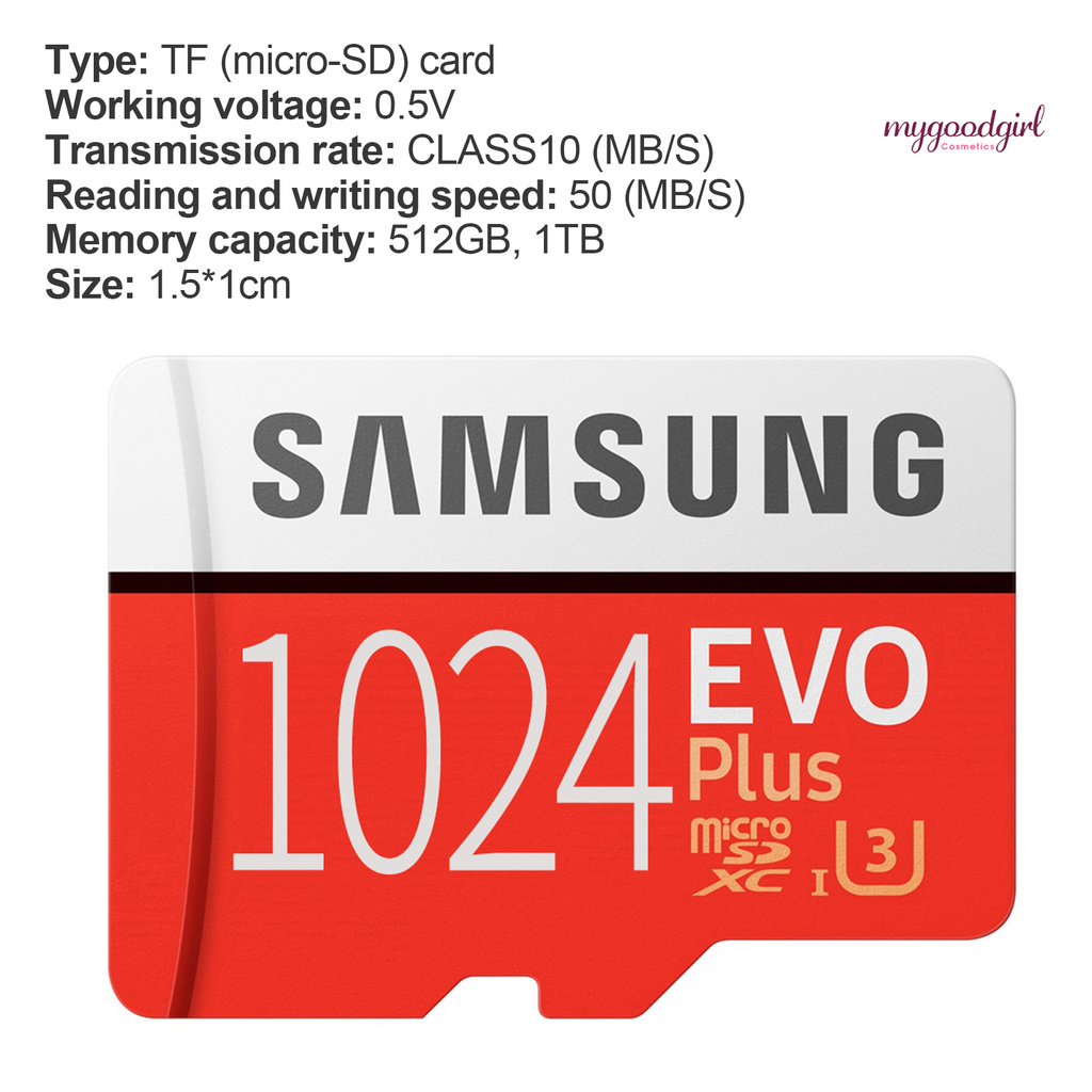 Thẻ Nhớ Siêu Mỏng Chống Từ Tính Tốc Độ Cao Cho Samsung 512gb 1tb Tf Mp3 / Mp4