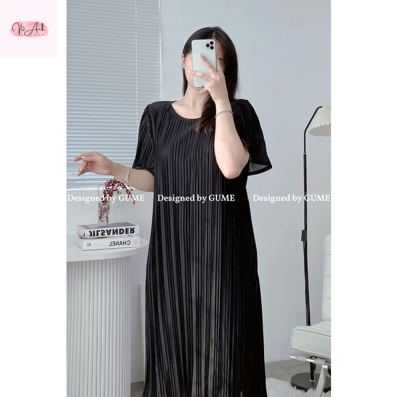 Váy bầu , đầm bầu maxi SUÔNG DẬP LY 2 MÀU HACK DÁNG từ 40 đến 100kg ảnh thật siêu đẹp chất liệu cao cấp