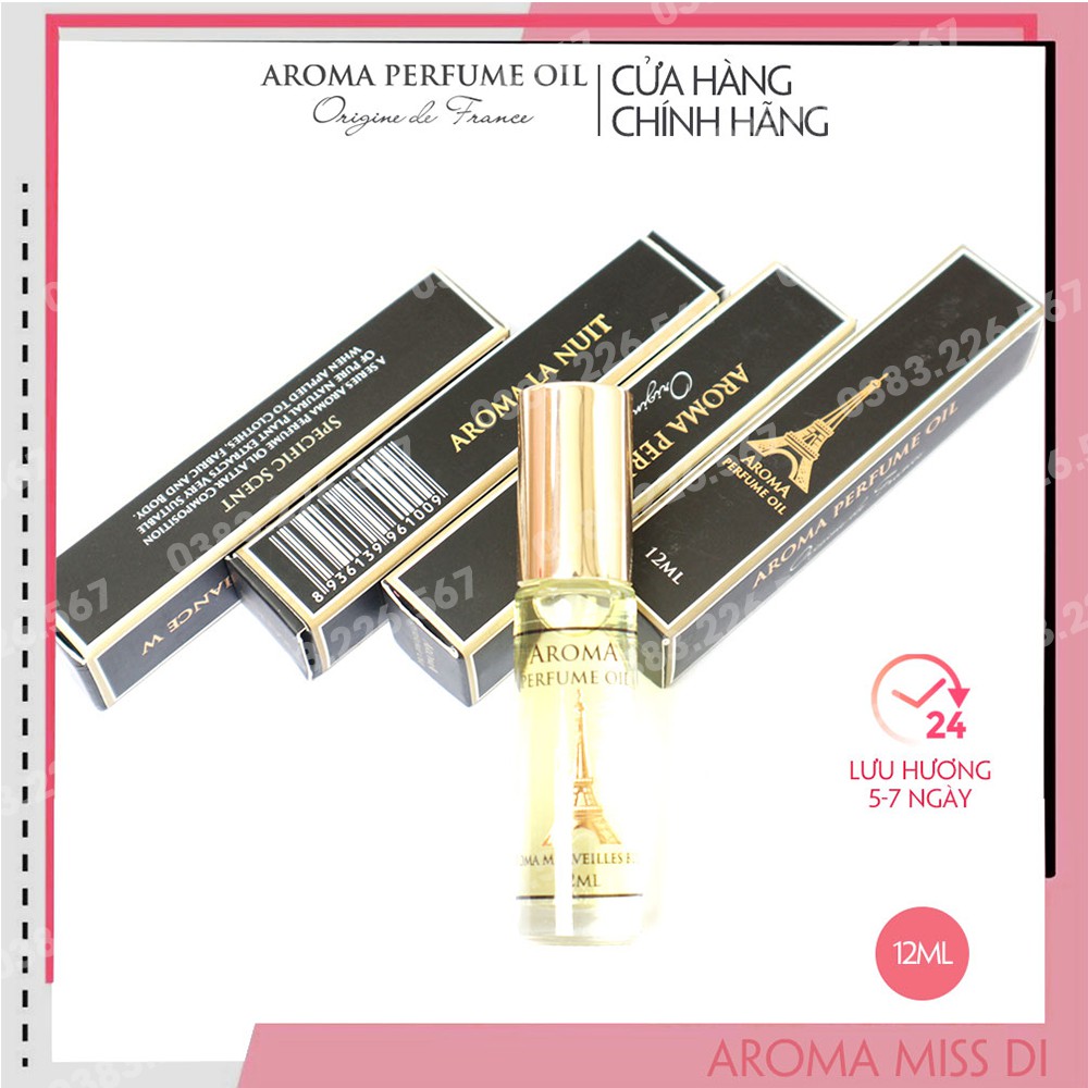 Tinh dầu nước hoa Pháp Aroma Coco W 12ml - Gợi cảm, quyến rũ, sang trọng