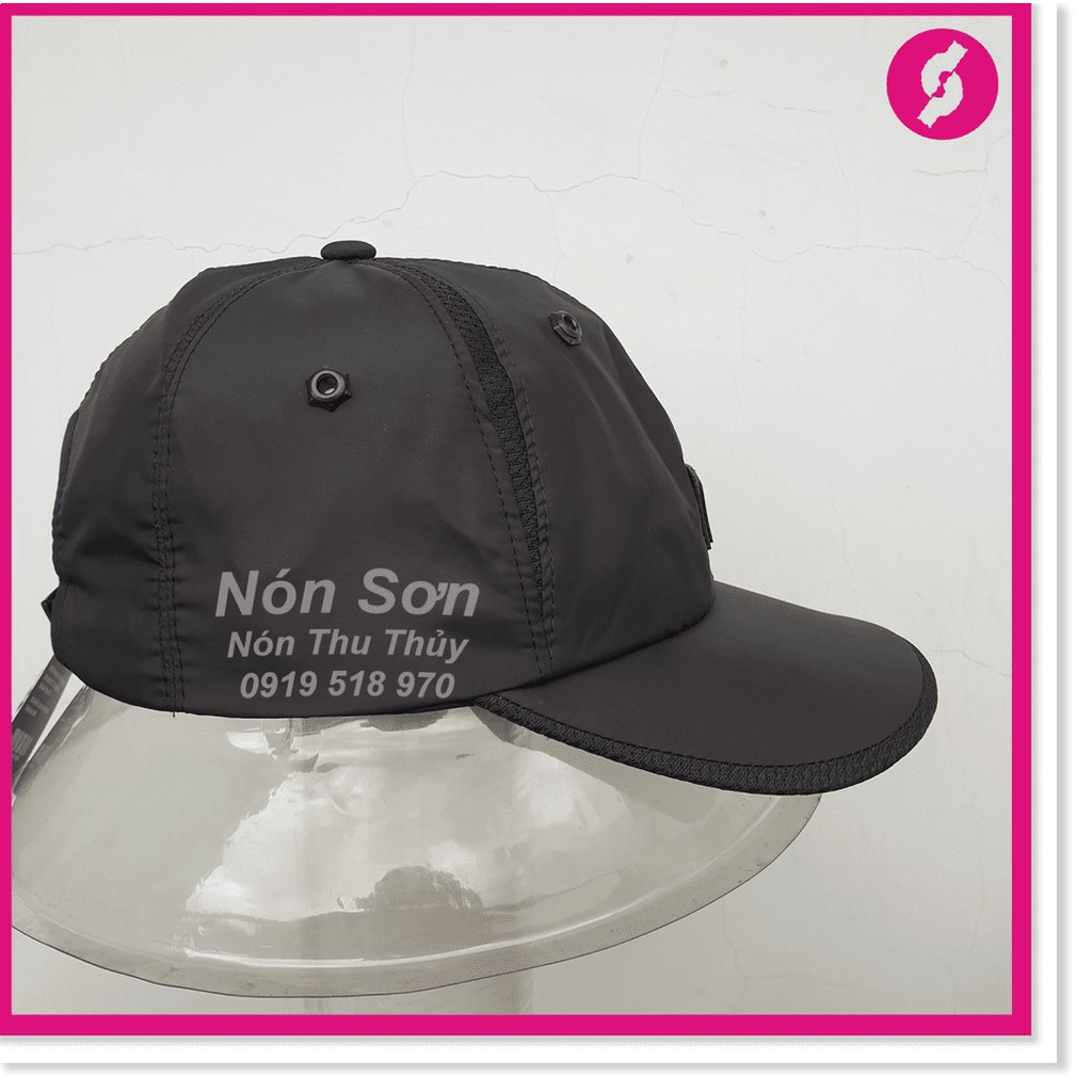 Mũ Lưỡi Trai Nón Sơn Logo Vuông Vải Dù Đen Viền Đen Chính Hãng Hàng Chuẩn Tem 7 Màu Thời Trang Cao Cấp Mới 2023