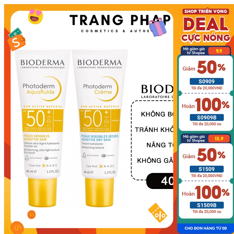 Kem Chống Nắng Bio Aquafluide / Creme SPF50+ 40ml