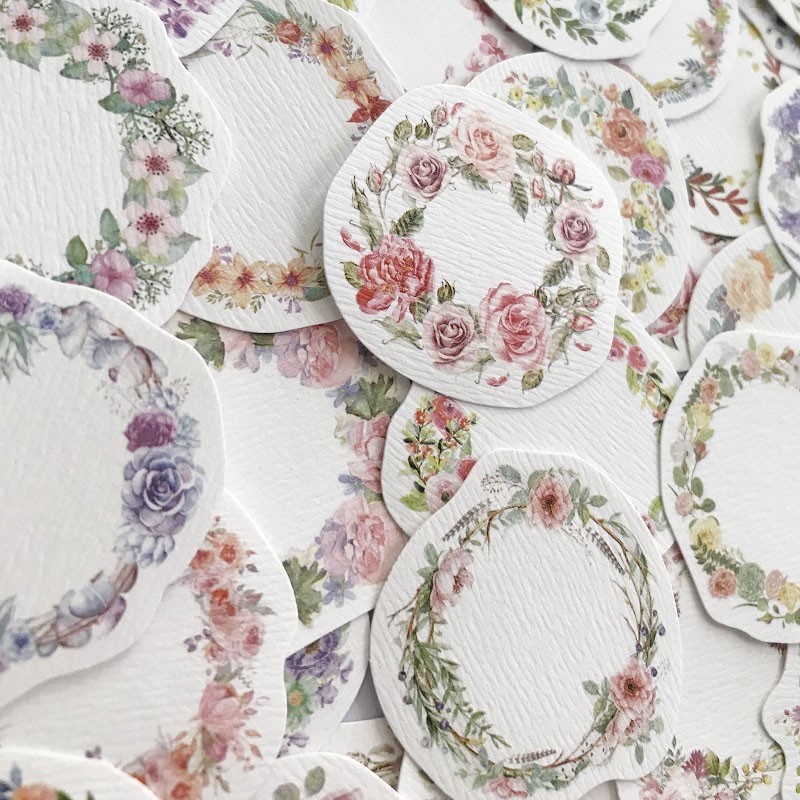 Gói 50 sticker giấy trang trí planner STG088 Gachini